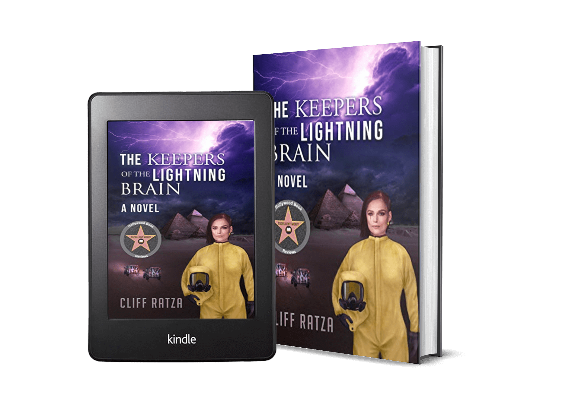 The Keepers of The Leightning Brain Book and a Kindle